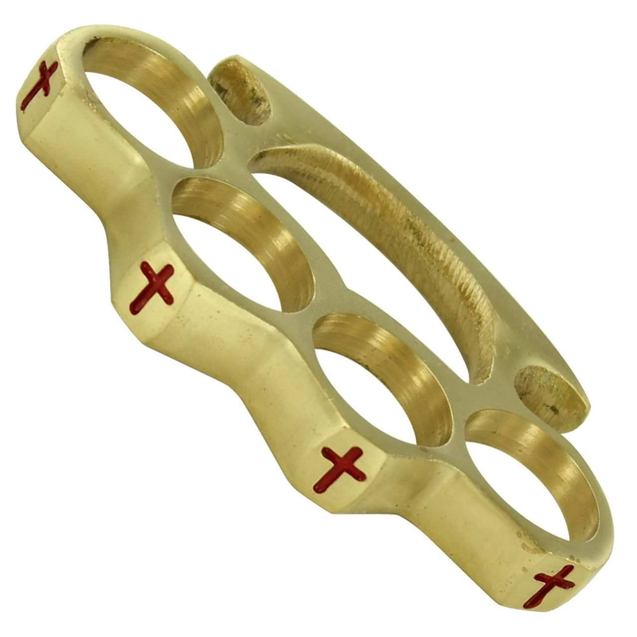 Blessed Blood Pure Brass Knuckle Paper Weight - Tophatter's Army Products & Self Defense Collectible Weapons - Tophatter Daily Deals